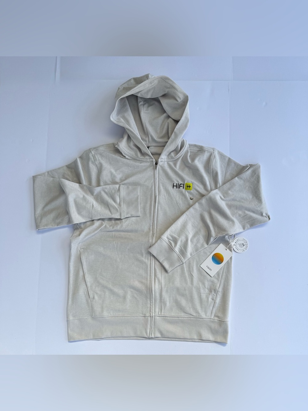 Vuori Ponto Hoodie Full Zip Mens M Salt Heater V2050 Retail $118 Have Logo NWT